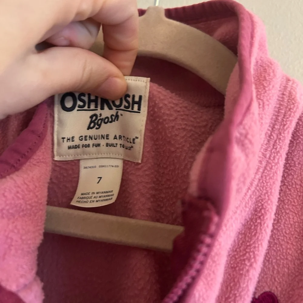 Oshkosh Pink and Purple Fleece Jacket size 7
